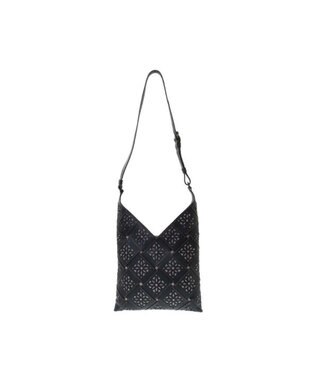 genten サステナブルカットワーク ショルダーバッグ クロ