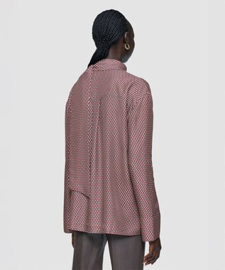 JOSEPH 【洗える】オーバーレイプリント　ブラウス Ruby combo