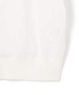 23区 L 【洗える】シャイニーシアー ニット パーカー ホワイト系