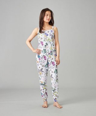 Chacott Chacott BALANCE ローズガーデンブラトップ ホワイトプリント