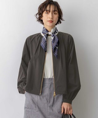 2WAYストレッチタフタ ギャザーブルゾン