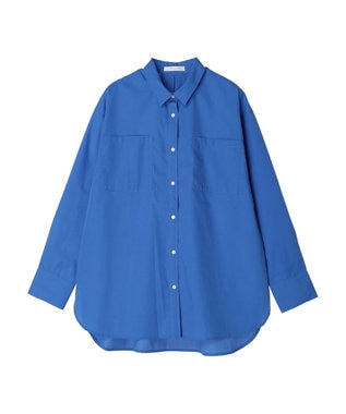 Green Parks 胸元ポケットイージーケアシャツ Blue