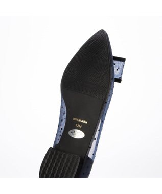 MODE ET JACOMO <carino>ドットチュールパンプス ネイビー