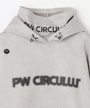 PW CIRCULUS 2025 NEW！【手洗い洗濯可】【MEN】キャットグラフィック スエードライク デタッチャブルフーディ ゴルフ グレー系