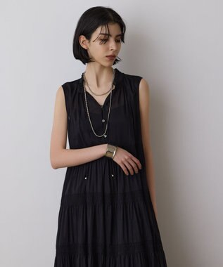 GRACE CONTINENTAL ティアードマキシカフタンワンピース ブラック