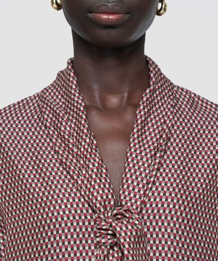 JOSEPH 【洗える】オーバーレイプリント　ブラウス Ruby combo