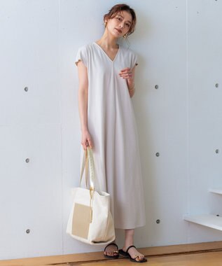 23区 L 【SLOW/一部店舗限定】コンパクトインレー ワンピース オイスター