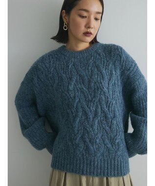 Green Parks armonia. ケーブルニットプルオーバー Blue