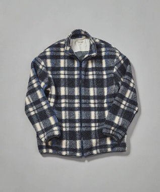 JOSEPH ABBOUD MOUNTAIN 【SPACE／UNISEX】ボアチェック ブルゾン ダルブルー系4