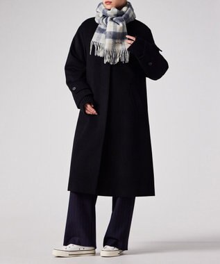 Paul Smith オンブレ リバーシブル チェック マフラー ネイビー