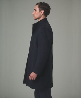 GOTAIRIKU アンゴラビーバー スタンドカラーコート ネイビー系8