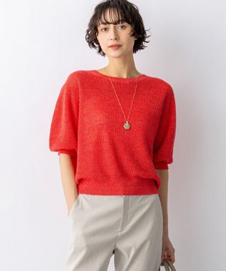 23区 L 【先行予約】ピュアリネン パフスリーブ ニット