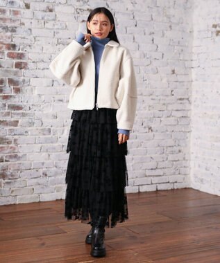 Green Parks ・ＥＬＥＮＣＡＲＥ　ＤＵＥ　ブークレＷ－ＺＩＰブルゾ Ivory