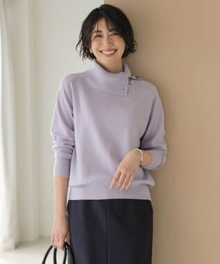 CASHMERE BLEND 襟付き ニット