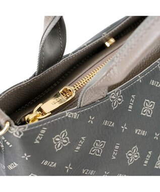 IBIZA モノグラムナイロン　2WAYバッグ ダークグレー