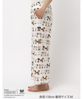 WACOAL PEANUTS ボトムス 8分丈 綿100%(本体) スヌーピー レディース FOT269 /ワコール アイボリー