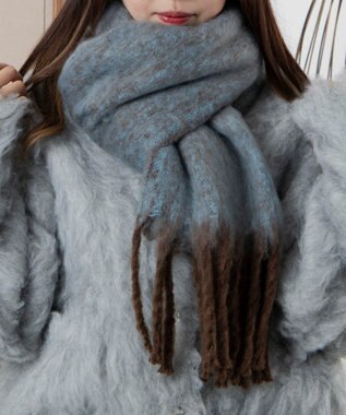 WEGO 【ユニセックス着用ITEM】ワイドフリンジストール 柄4