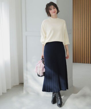 ANY SIS ラインポイント ニット オフ