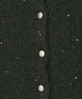 earth music&ecology 【セット2点】SET2点フラワースパンコールカーデ＋ビスチェ Black