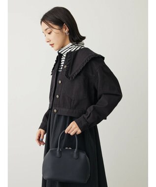 Green Parks ・Ｄｏｕｂｌｅ　Ｆｌａｇｓ　フリルカラージャケット Black