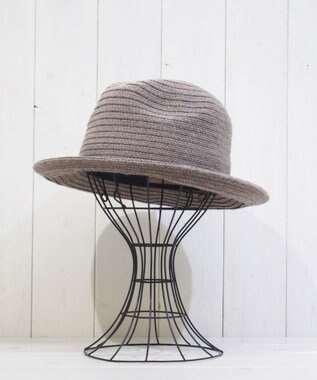 石田製帽 ウールニットブレード　中折れハット チャコールグレー