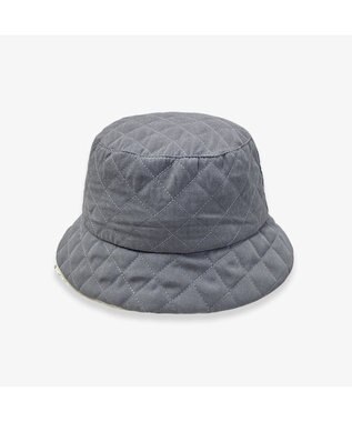 林八百吉商店 moz  バックサテンキルトバケットハット グレー
