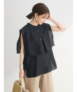 Green Parks レイヤードノースリーブブラウス