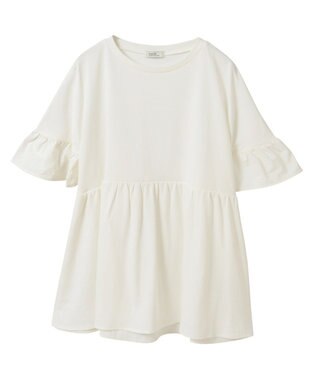 earth music&ecology 【接触冷感/洗濯機可】フリルドッキングポンチョＴ