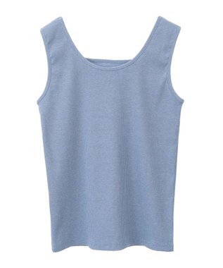 Green Parks 前後２Ｗａｙ　ラメリブタンクトップ Blue