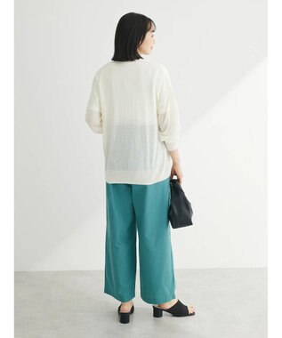 Green Parks 綿麻混バギーパンツ Mint