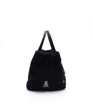 A.D.M.J. 【もこもこ】オスカー/コード刺しゅうキューブトート25cm(Dカン＋) PITCH BLACK