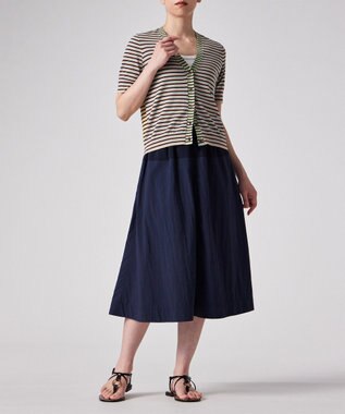Paul Smith 【洗える】マルチボーダー ニット カーディガン ライトブルー