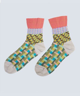 COQ CROSS PATCH ショートソックス ピンク