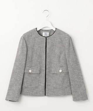 J.PRESS LADIES 【洗える】Calameraリングメッシュ ジャケット モノトーン系