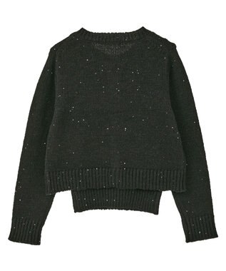 earth music&ecology 【セット2点】SET2点フラワースパンコールカーデ＋ビスチェ Black