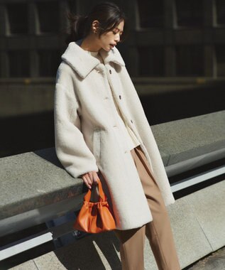 組曲 2WAYウォームストレッチ テーパード パンツ キャメル系