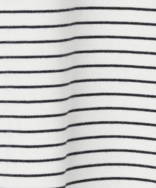 UNFILO コットンスムース レイヤードインナー ボーダー(オフ×ブラック)