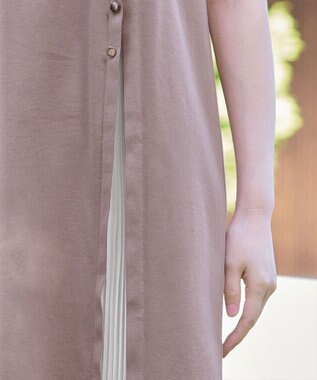 Tiaclasse 【UVケア・接触冷感】”あまラク” アシメプリーツカットソーワンピース ピンクモカ