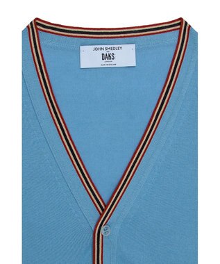 DAKS John Smedley for DAKS ハウスストライプカーディガン シーグラス