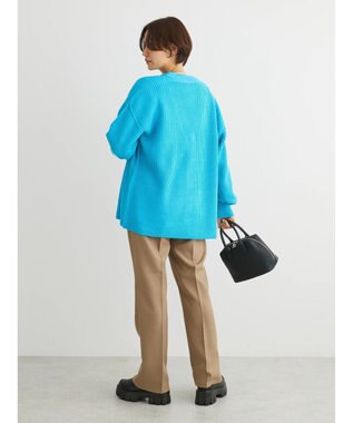 Green Parks 洗える　Ｖネックニットカーディガン Blue