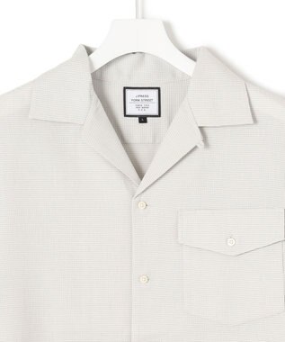 J.PRESS YORK STREET 【UNISEX】ワッフルオープンカラー シャツ ホワイト系