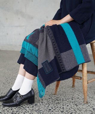 nitorito 【3WAY/秋冬向け/UNISEX】wadachi チェック柄 ストール navy