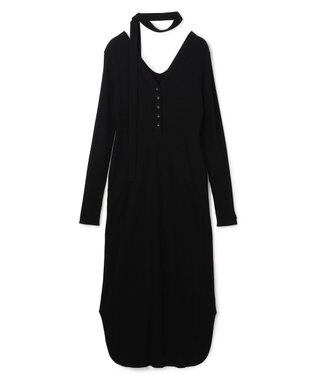 uncrave ヴィンテージリブ 2WAYロングワンピース ブラック