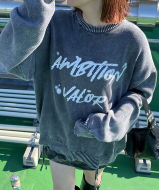 WEGO ヴィンテージウォッシュニットプルオーバー スミクロ