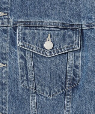 ICB L 【CLASSY.1月号掲載・洗える】ウォーターリサイクルデニム ジャケット ブルーデニム系