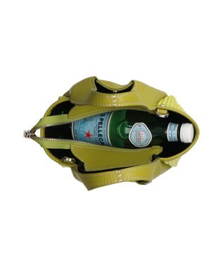 INTER-CHAUSSURES 【RIPANI】ラフィアコンビミニハンドバッグ グリーンコンビ