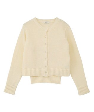 earth music&ecology 【セット2点】SET2点フラワースパンコールカーデ＋ビスチェ Ivory