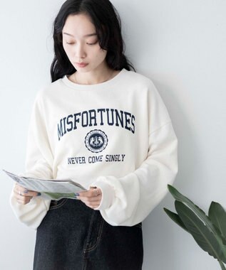 WEGO ヴィンテージライクショートスウェット ホワイトその他