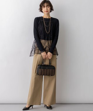 23区 【先行予約】シアーフライス レイヤード ロンTEE ブラック系