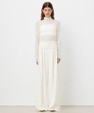 NAVE 【ReNAVE・洗える】シルク混シアータートル ホワイト系